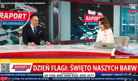 Janusz Kowalski był gościem Marty Kielczyk w programie Raport Wiadomości na antenie telewizji wPolsce24 