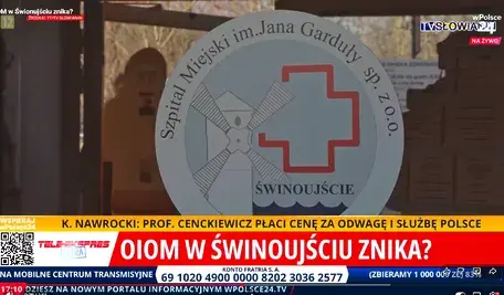 OIOM w Świnoujściu ma być zamknięty z powodu awarii, która jednak dotąd nie przeszkadza w jego pracy 