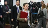 minister kultury Marta Cienkowska (C) na posiedzeniu rządu w KPRM w Warszawie