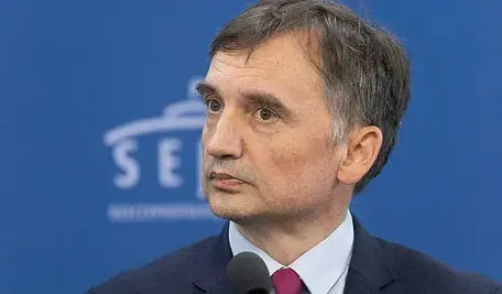 Zbigniew Ziobro podczas konferencji prasowej