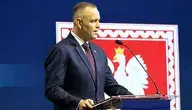 Karol Nawrocki podczas konferencji prasowej