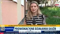 Reporterka Wiadomości wPolsce24 przed blokiem w Gdańsku, w którym znajduje się mieszkanie prezydenta Karola Nawrockiego 
