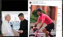 Ksiądz Paweł Nowak w czasie wizyty u Ojca Świętego i w czasie realizowanie swojej rowerowej pasji