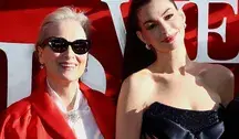 Anne Hathaway i Meryl Streep na premierze drugiej części filmu Diabeł ubiera się u Prady