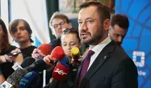 Aleksander Miszalski podczas konferencji prasowej