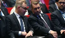 Prezydent Andrzej Duda i kandydat PiS na premiera Przemysław Czarnek na Samorządowym Kongresie Trójmorza w Lublinie