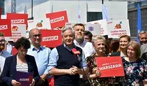 Politycy lewicy na konferencji prasowej