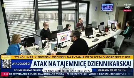 Dziennikarze wPolityce.pl przy pracy na zdjęciu m.in. Wojciech Biedroń i Marzena Nykiel