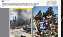 Spłonął grób posła Litewki