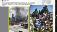 Spłonął grób posła Litewki