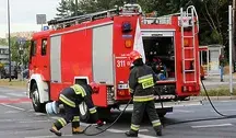 Strażacy podczas akcji ratunkowej