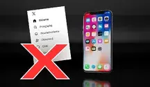 Smartfon, zdjęcie z platformy x.com oraz czerwony znak X