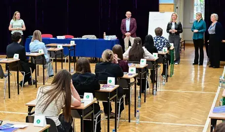 Sala, w której odbywa się egzamin maturalny