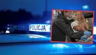 Radiowóz policyjny i moment zatrzymania urzędniczki