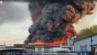 Przerażające zdjęcia z płonącej hali usługowej