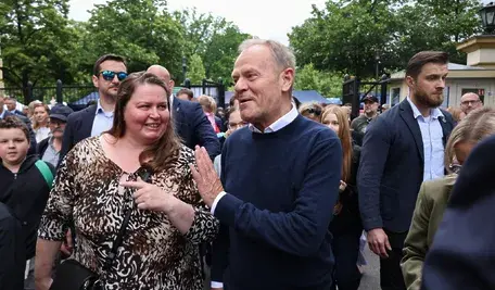 Premier Donald Tusk podczas pikniku z okazji Dnia Dziecka