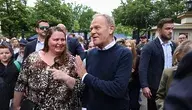 Premier Donald Tusk podczas pikniku z okazji Dnia Dziecka