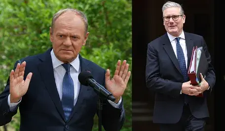 Dwóch lewicowych premierów - Donald Tusk i Keri Starmer bardzo się lubi. Dowodem ich przyjaźni był nawet traktat, który w praktyce mógłby się okazać nic nie znaczącą umową