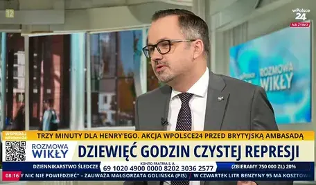 Marcin Horała w rozmowie z Marcinem Wikłą na antenie telewizji wPolsce24