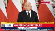 Jarosław Kaczyński podczas konferencji prasowej 
