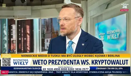 Zbigniew Bogucki w rozmowie z Marcinem Wikłą na antenie telewizji wPolsce24