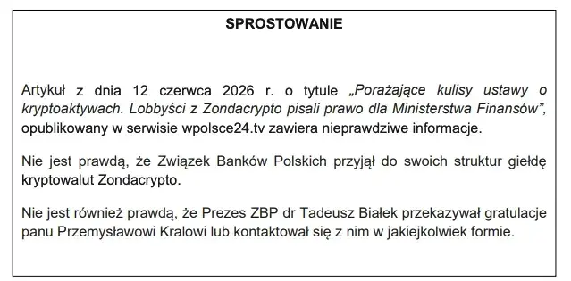 sprostowanie