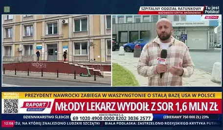Redaktor Jarząbek pod Szpitalem Południowym 