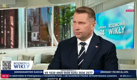 Przemysław Czarnek w rozmowie z Marcinem Wikłą na antenie telewizji wPolsce24