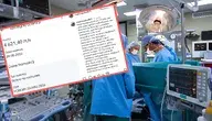 Lekarze podczas operacji i zdjęcie przelewu bankowego