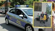 Samochód straży miejskiej i zdjęcie z interwencji