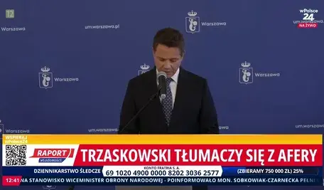Rafał Trzaskowski tłumaczy się dziennikarzom za aferę w szpitalu