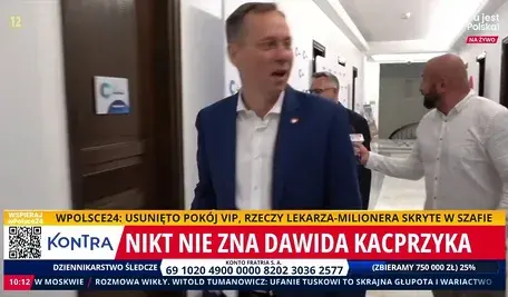 Poseł Zbigniew Konwiński ucieka przed red. Jarząbkiem