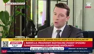 Jordan Bardella, przewodniczący francuskiego Zjednoczenia Narodowego, podczas wywiadu poświęconego przyszłości Francji, Europy i relacjom z Polską