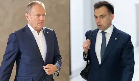 Donald Tusk i Andrzej Domański 