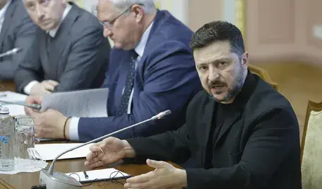 Na zdjęciu prezydent Zełenski