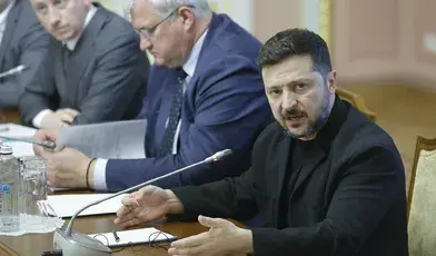 Na zdjęciu prezydent Zełenski