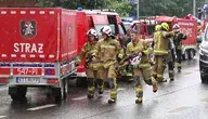 Strażacy podczas akcji ratowniczej na Podhalu