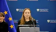 Katarzyna Pełczyńska-Nałęcz podczas konferencji prasowej