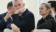 Tomasz Siemoniak w towarzystwie innych ministrów podczas posiedzenia rządu