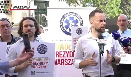 O inicjatywie odwołania prezydenta Warszawy mówił na konferencji jej inicjator Mariusz Wilk 