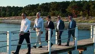 Karol Nawrocki oprowadził prezydentów po Juracie