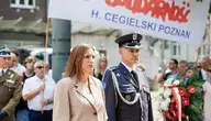 Minister Magdalena Sobkowiak-Czarnecka w czasie obchodów Poznańskiego Czerwca 1956