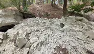 Małe Groty nad Pilicą zniszczone 