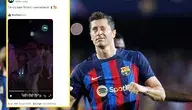 Robert Lewandowski świetnie bawił się na imprezie Szczęsnych. Mruży tez oczko w koszulce barcelony