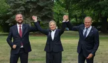 Donald Tusk i Władysław Kosiniak-Kamysz na wspólnej konferencji prasowej