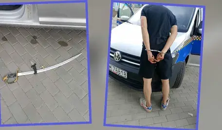 Ukrainiec z szablą biegał po Mysłowicach