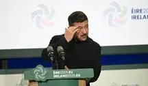 Wołodymyr Zełenski podczas konferencji prasowej
