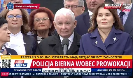 Jarosław Kaczyński podczas miesięcznicy smoleńskiej
