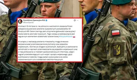 Dowództwo Operacyjne poinformowało, że obecność żołnierzy i pojazdów wojskowych w północno-wschodniej Polsce ma związek z ćwiczeniami wojskowymi