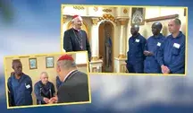 Kardynał Zuppi podczas spotkania z rosyjskimi żołnierzami